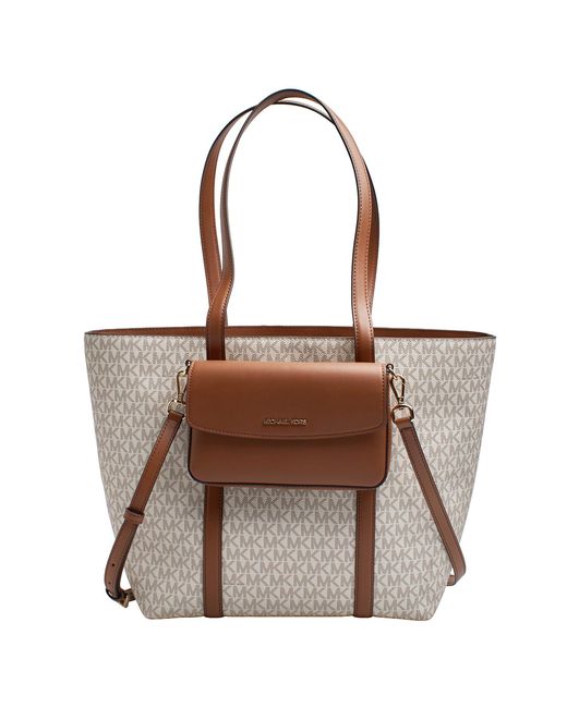 Michael Kors Brown 2-In-1 Tote Bag Jet Set Travel Large Set Handbag And Shoulder Bag 35S6Gtvt3B