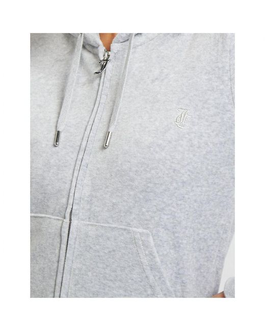 Juicy Couture Gray S Velour Full-zip Track Jacket