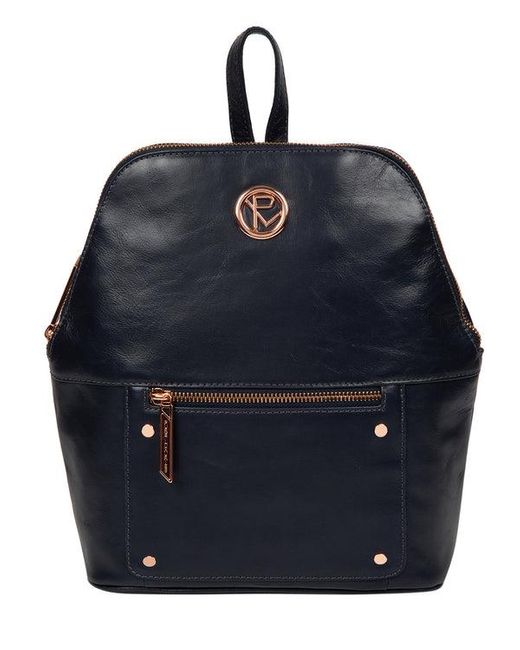 Pure Luxuries Blue 'Rubens' Leather Backpack