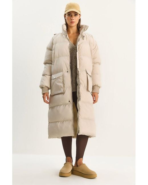 Bianco Lucci Natural Oversize Long Puffer Coat