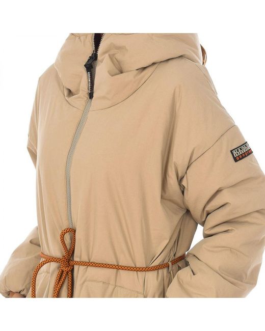 Napapijri Natural Padded Jacket With Hood Np0A4Fnm