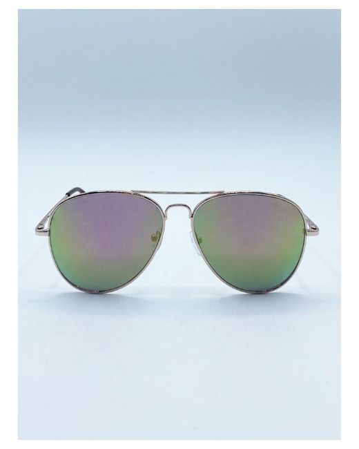 SVNX Blue Frame Aviators With Mirrored Lenses