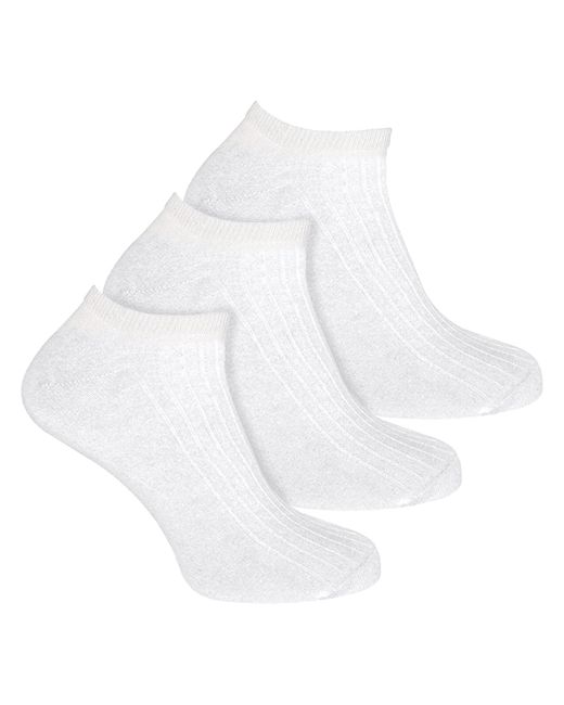 Sock Snob White 3 Pack 100% Cotton Trainer Socks