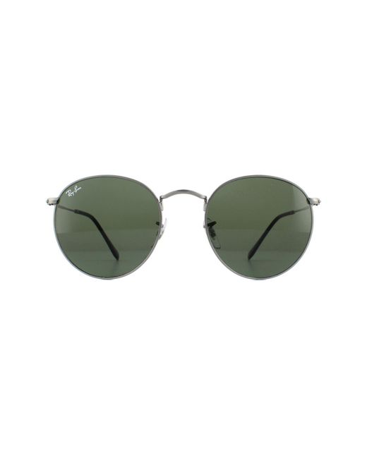 Ray-Ban Green Round Gunmetal Sunglasses