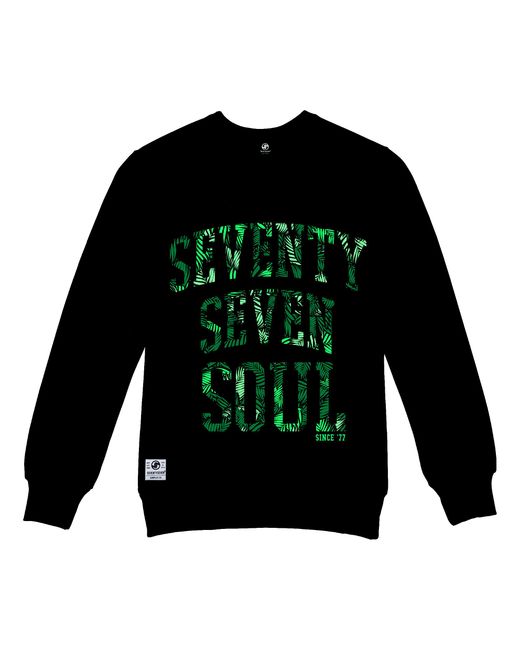 Seventyseven Green Seventyseven Heather "Tropical Soul" Crew Sweatshirt Cotton for men