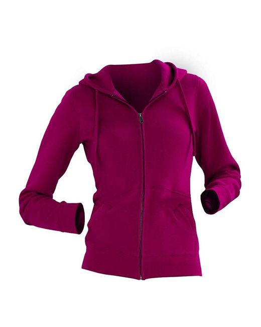 Russell Pink Ladies Premium Authentic Zipped Hoodie (3-Layer Fabric)