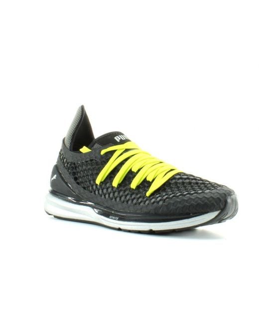 PUMA Yellow Ignite Limitless Netfit Textile Slip On Trainers 189986 01 for men