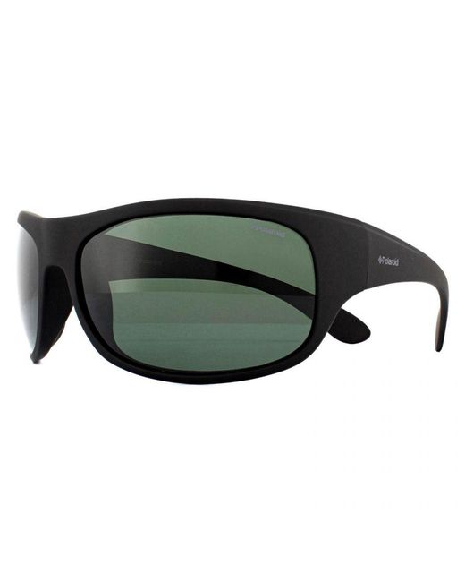 Polaroid Green Sport Wrap Polarized Sunglasses