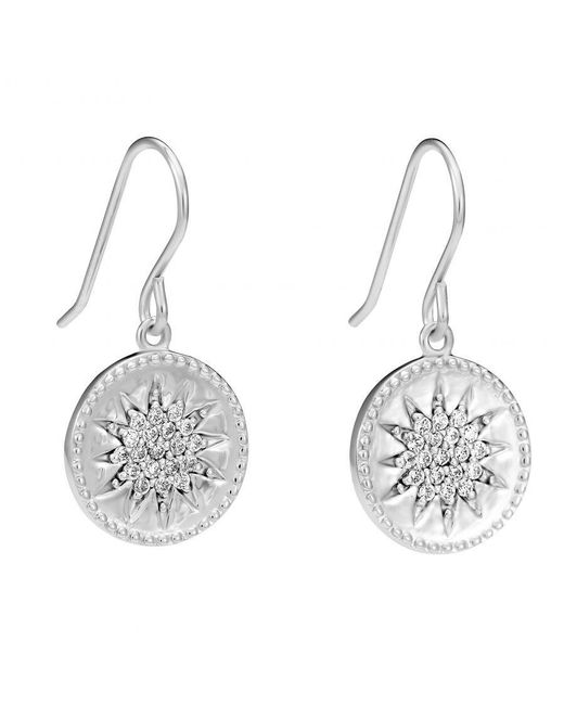 Orphelia Metallic 'Shine' 925 Sterling Drop Earrings