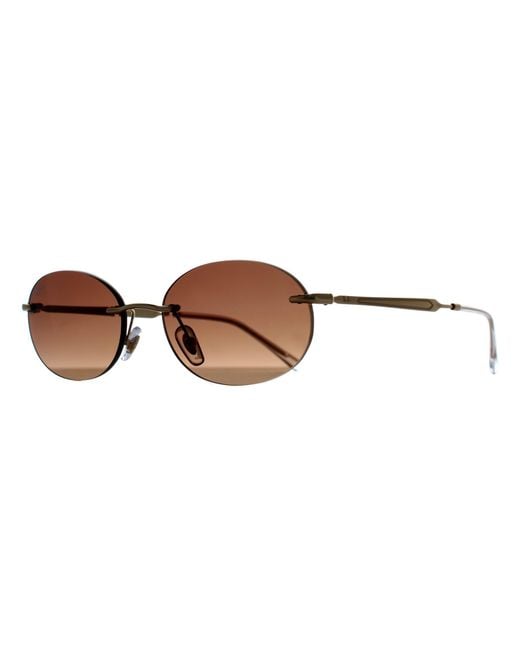 Ray-Ban Brown Oval Arista Gradient Rb3767 Metal