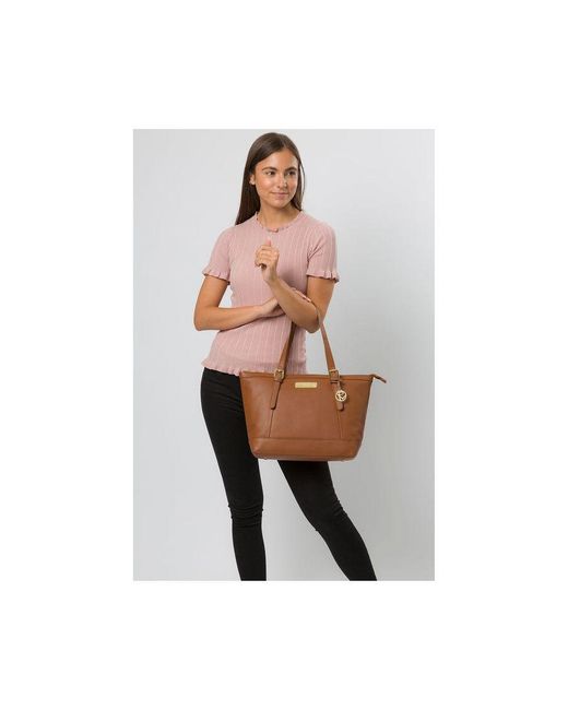 Pure Luxuries Brown 'Emily' Leather Tote Bag