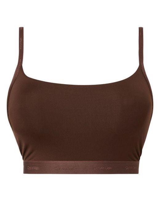 Calvin Klein Brown 000Qf6821E Form To Body Natural Unlined Bralette