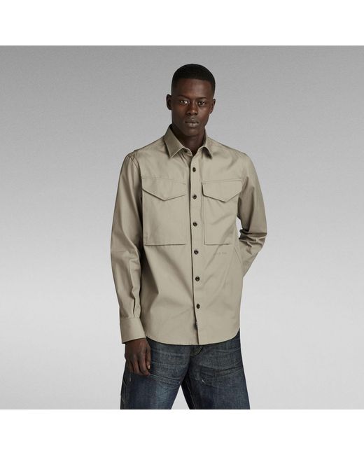 G-Star Natural G-tar D22971-d384 Reguar Fit Ong Eeve Hirt An for men