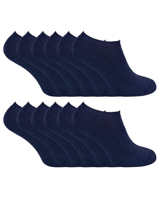 Sock Snob Blue Thermal Low Cut Trainer Socks for men
