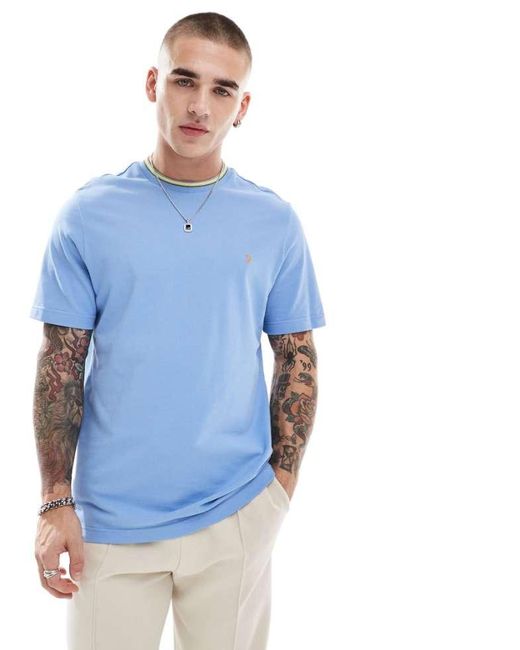 Farah Blue Alvin T-Shirt for men