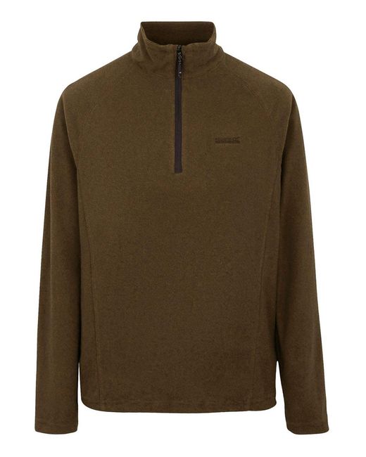 Regatta Green Quarter Zip Fleece Top for men