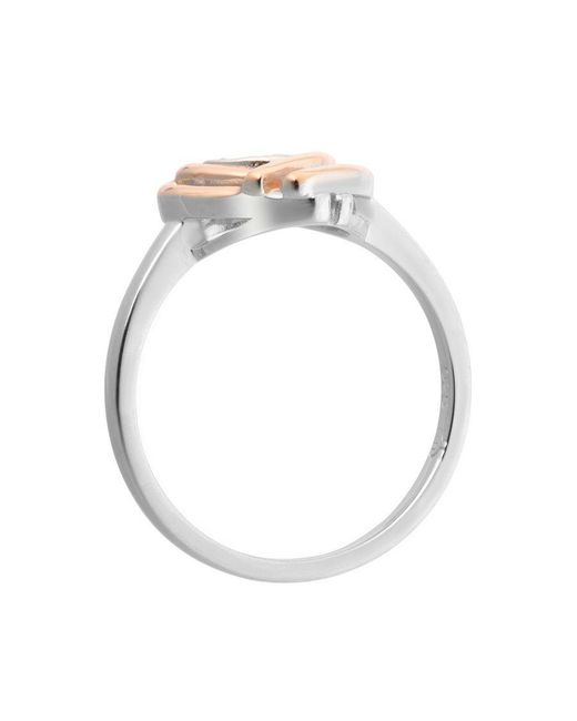 Orphelia Metallic Ladies Embellished 925 Sterling Ring