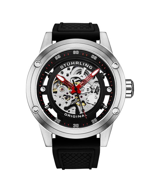 Stuhrling Black Grandiose 4034 Automatic 50Mm Skeleton for men