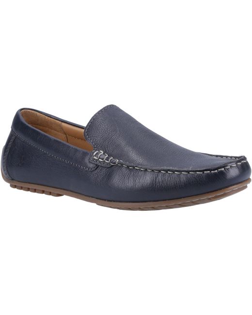 Hush Puppies Blue Ralph Leather Boat Shoes for men