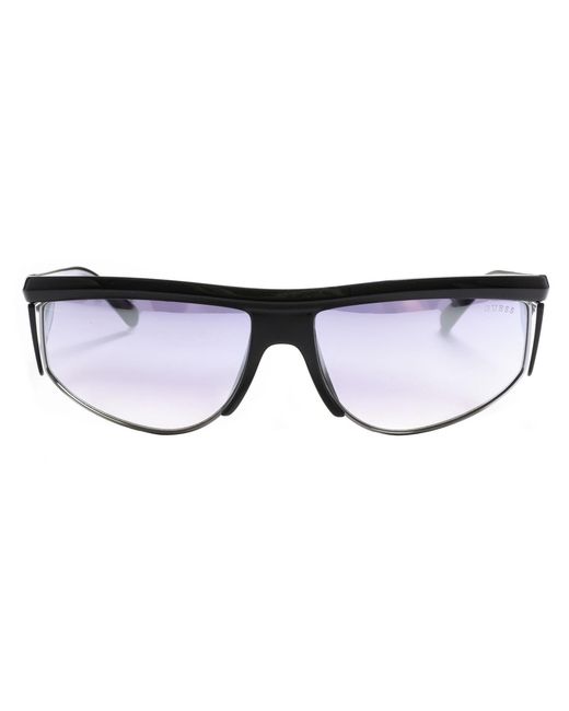 Guess Brown Acetate And Metal Sunglasses With Rectangular Shape Gu00072