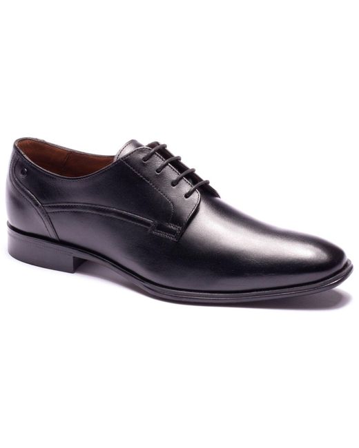 Base London Blue Vance Leather Derby Shoes for men