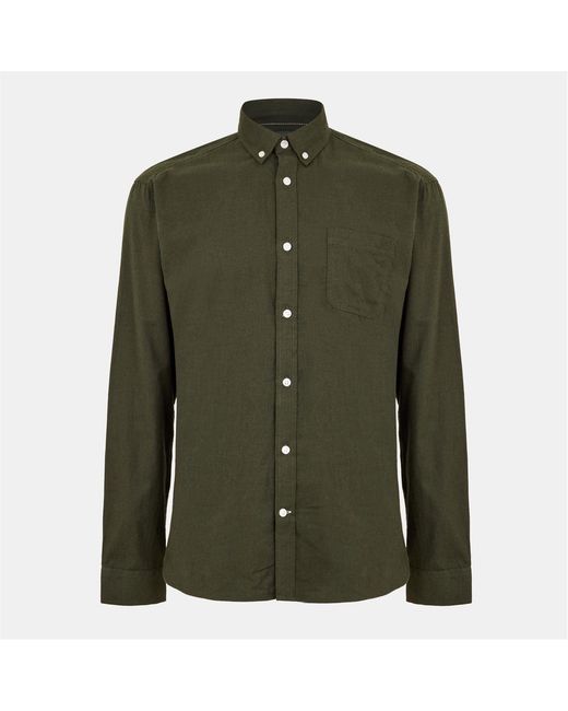 ONLY Green Regular Fit Long Sleeve Cuff Shirt for men