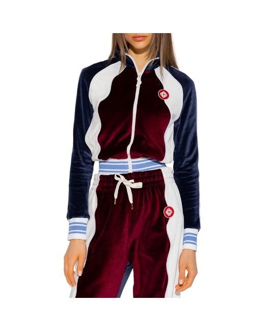 Casablanca Blue Panelled Track Top Jacket Cotton for men