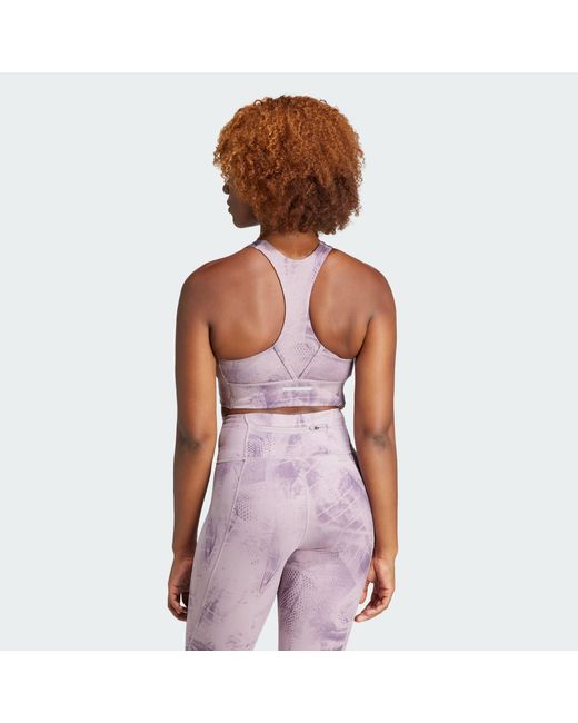 Adidas Originals Red Run Pocket Medium-Support Aop Bra Iteration