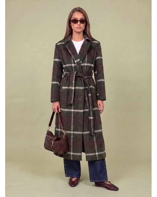 Urban Bliss Natural Check Belted Coat