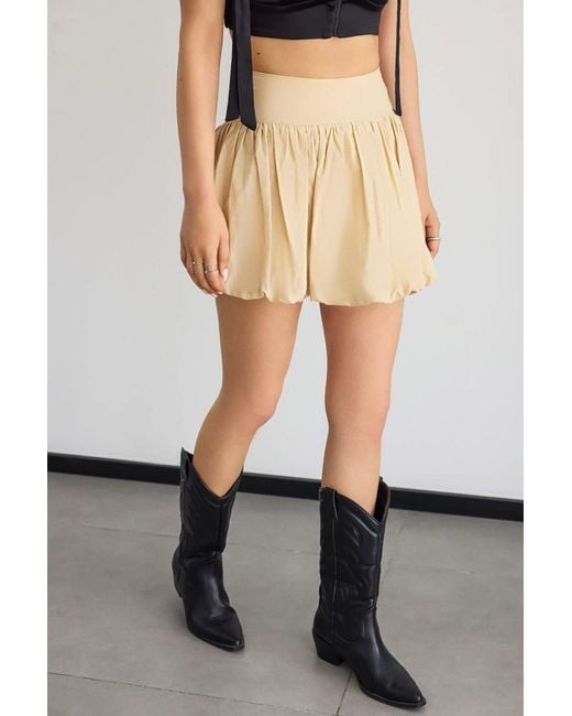 Hiccup White Mini Balloon Skirt With Attached Inner Short