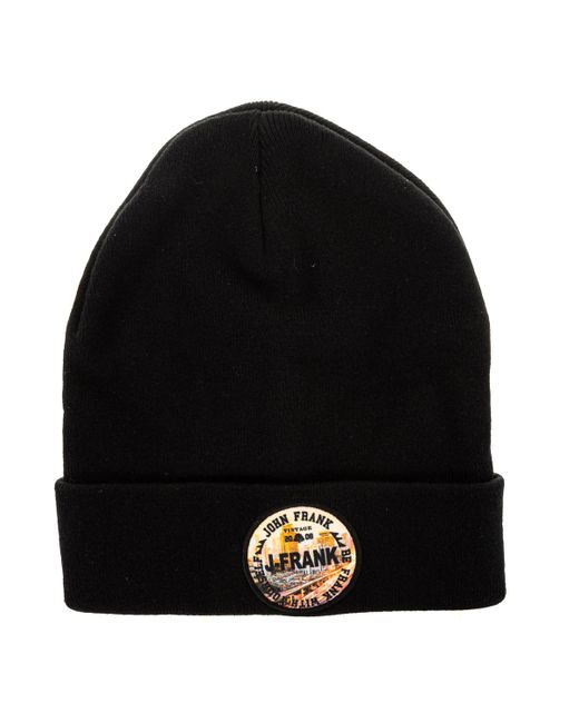 John Frank Black Hemmed Hat Jfbn18W01 for men