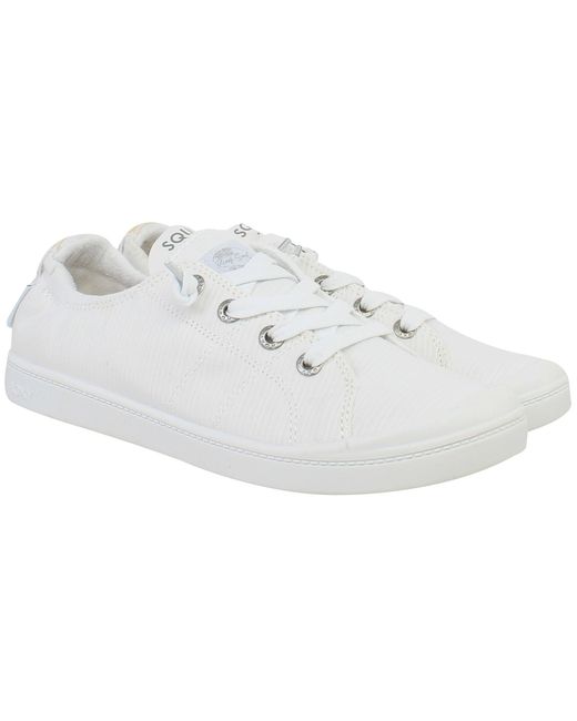 Roxy White Bayshore Plus Plimsolls Canvas