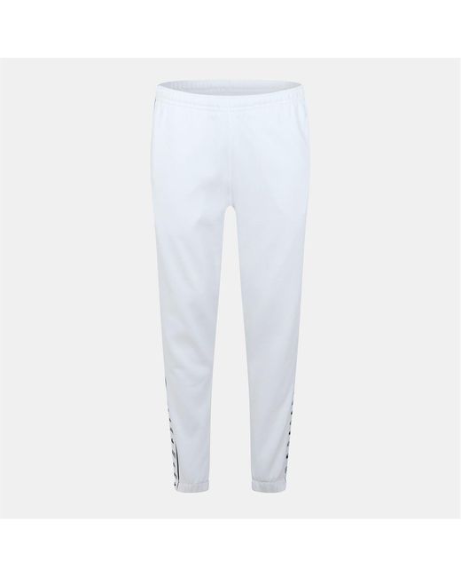 Lacoste White Solid Patterned Slim Sweatpants for men