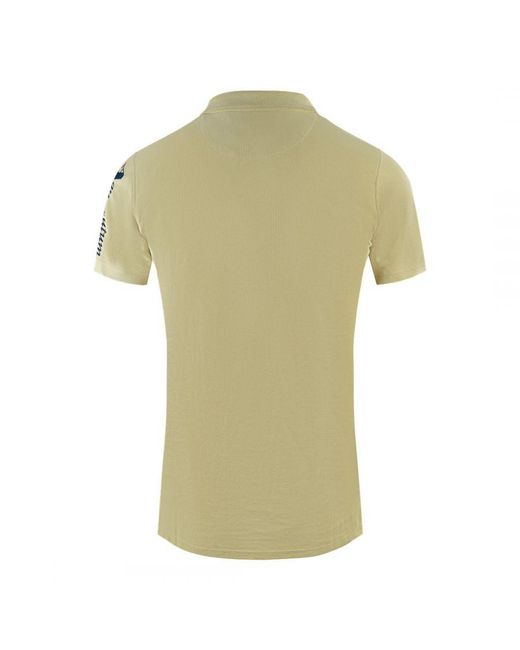 Aquascutum Green Branded Sleeve Polo Shirt for men