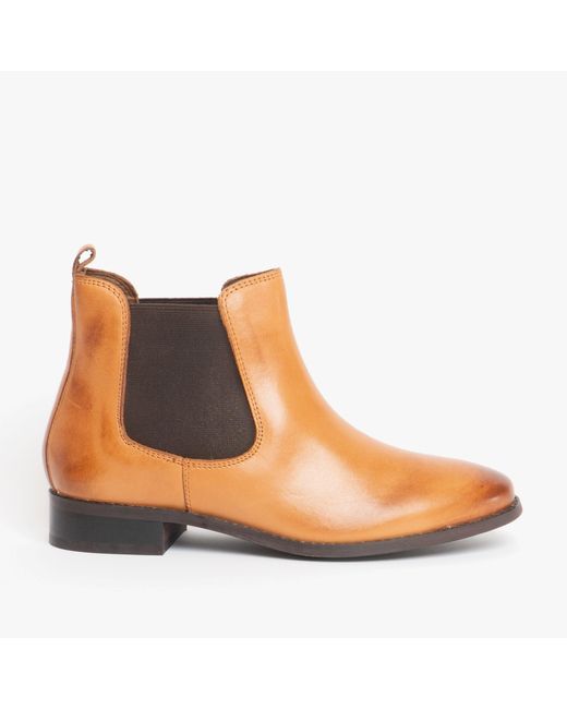 Superb Brown Pippa Leather Chelsea Boots Tan