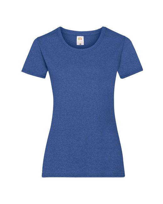 Fruit Of The Loom Waarde T-shirt (retro Heather Royal) in het Blue