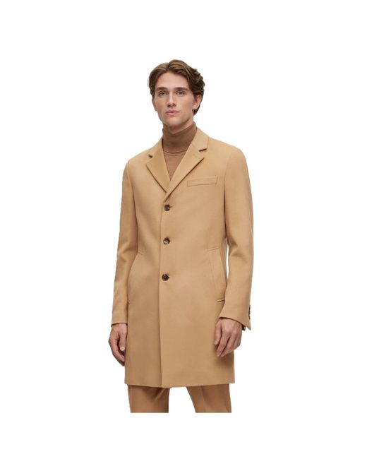 Boss Natural Hyde Tailored Fit Long Formal Coat for men