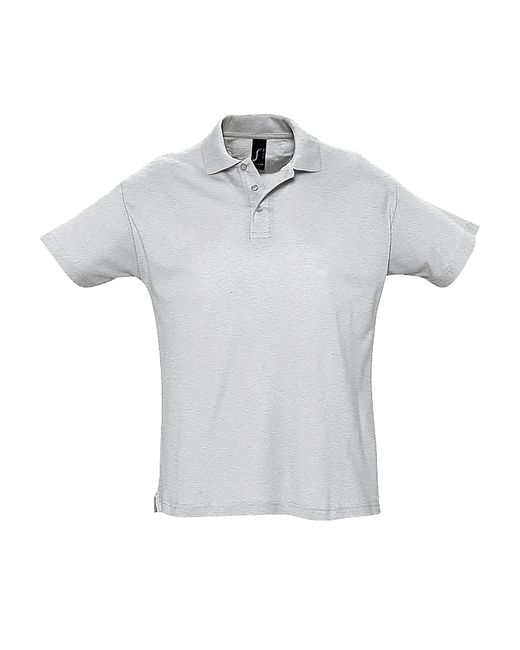 Sol's White Summer Ii Pique Short Sleeve Polo Shirt (Ash) for men