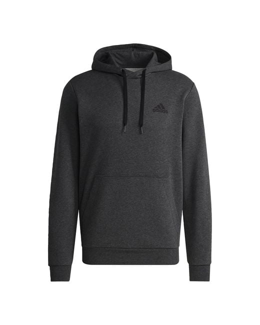 Adidas Gray Essentials Fleece Hoodie for men
