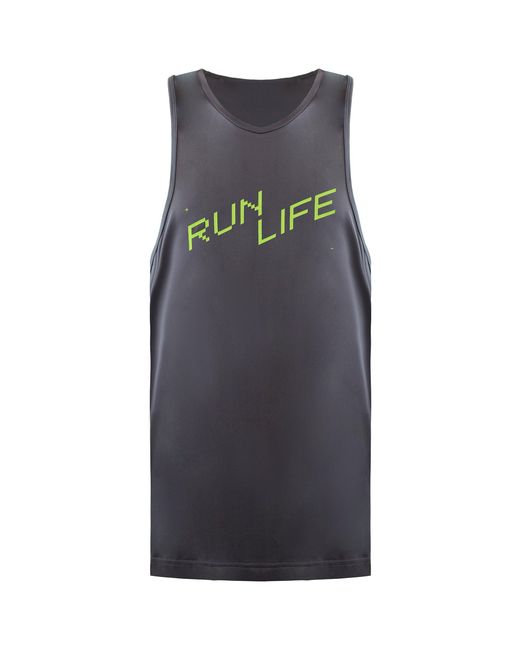 MP Activewear Gray Myprotein Graphic Running Vest for men