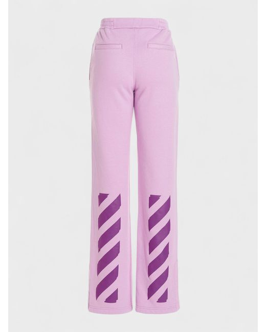 Off-White c/o Virgil Abloh Pink Diag Tapered Sweatpant Lilac