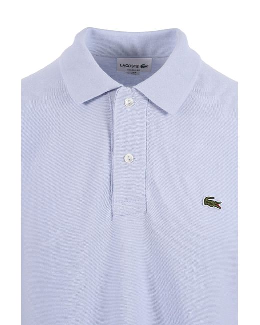 Lacoste Blue Knitted Polo Shirt Phoenix Cotton for men