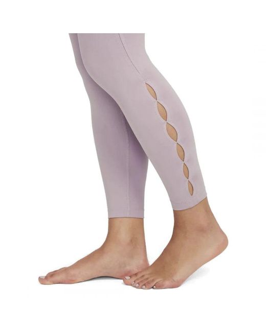 Nike Purple Yoga High Rise Vented Ankle Leggings