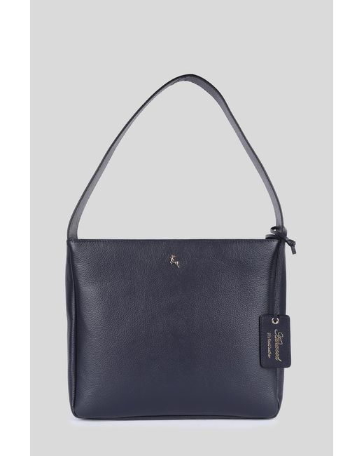 Ashwood Leather Blue 'Capolavoro Veneziano' Real Hobo Shoulder Bag