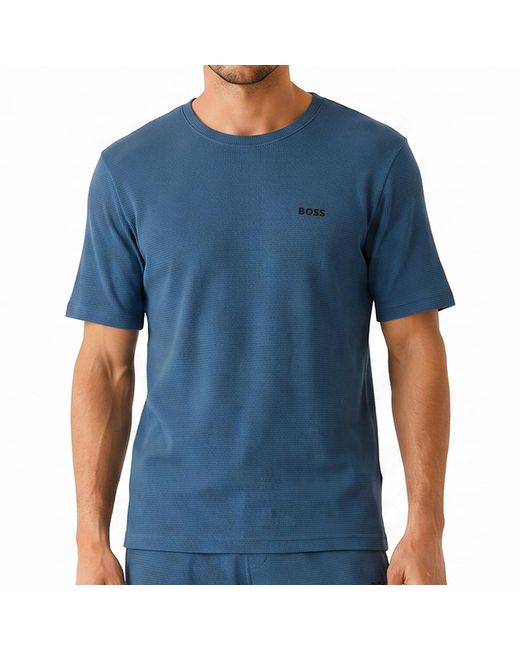 Boss Blue Short Sleeve Cotton T-Shirt 50535891 for men