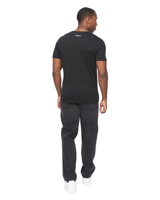 Crosshatch Black Adults T Shirt Ch Traptons Tee Soft Cotton Textile for men