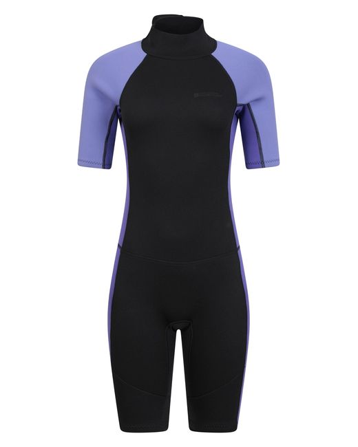 Mountain Warehouse Blue Shorty Wetsuit With Easy Glide Zip Fastening Swimwear