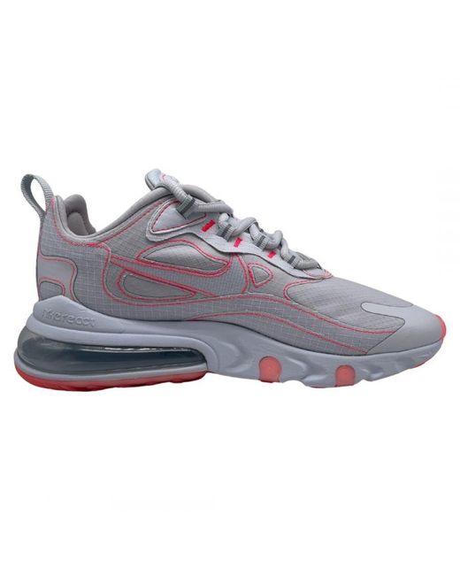 Nike Gray Air Max 270 React Sp Flash Crimson Sneakers for men