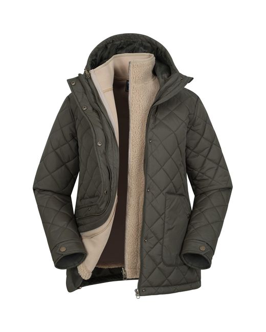 Mountain Warehouse Blue 'Nebraskan' Borg Gilet Warm Hooded Water Resistant Winter 3