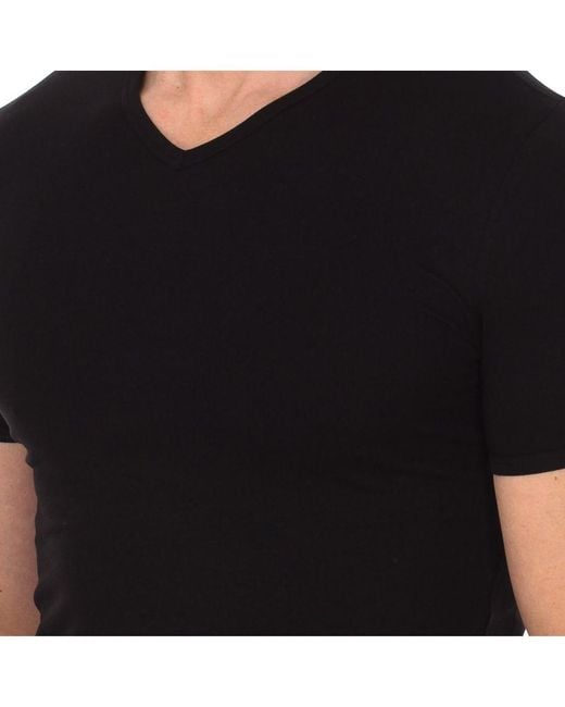 Bikkembergs Black Pack-2 Essential Short-Sleeved T-Shirts Bkk1Uts02Bi for men
